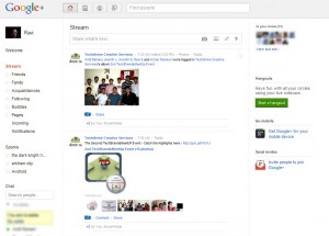 Google Plus stream