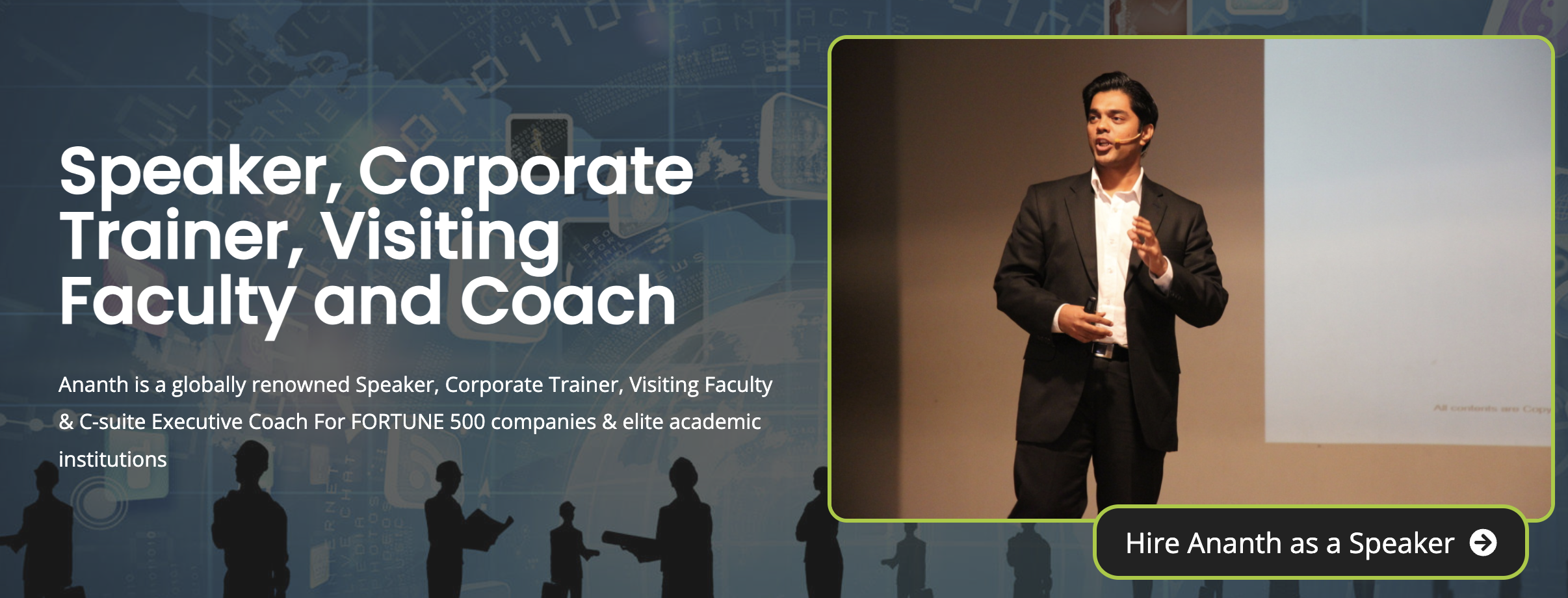 speaker corporate trainer csuite executive coach sustainability circular economy digital strategy roi social media marketing management leadership entrepreneur ananthanarayanan v