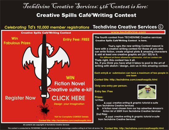 Creative Spills Cafe' Writing Contest