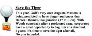 save the tiger woods