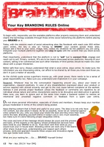 Key Branding rules online Your SMQ Social media Quotient 