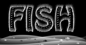 final fish bubble text creative bones