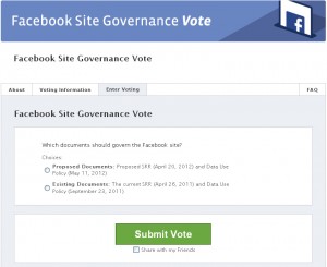 facebook site governance vote