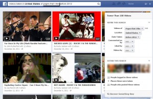 Facebook graph search videos